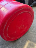 Large Red Plastic Tub w/Rope Handles (A)