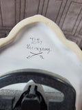 Small Hand Painted Ceramic Pendulum Wall Clock WORKS