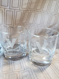 5 Piece UVA Clear Glass Decanter and Lowball Tumbler Set