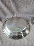 Round Footed Silverplate Covered Dish
