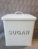 White Metal "Sugar" Container