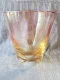 Heavy Amber Toned Plastic Vase