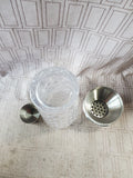 Heavy Clear Glass and Metal Cocktail Shaker