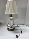 Blue and White Ceramic Candle Style Lamp, Works