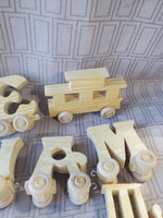 Wooden Letter Train