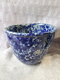 Bennington Pottery Blue Spongeware Mixing Bowl (DDD)
