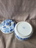 Blue and White Ceramic Trinket Jar