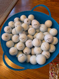 Golf Lot, Bucket of Assorted Practice Balls and Large Zip Bag of Tees