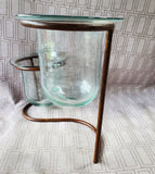 Spiral Metal and Glass Candle Votive