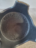 Dansk Jens Quistgaard Cast Iron and Hurricane Glass Candle Holder