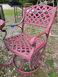 Red Heavyweight Aluminum 3-Piece Patio Dining Set