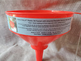 King Kooker Heavy Duty 8" Plastic Oil Funnel with Mesh Filter