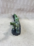 Carved Green Stone Elephants in Line Figurine