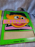 Lot of 3 Vintage Playskool Sesame Street Wooden Children's Puzzles