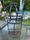 Vintage Gothic Style Wrought Iron Bird Cage