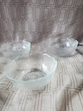 20 Piece Clear Glass Flower Petal Dish Set