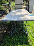 Rectangular Patio Table, Aluminum Frame w/Mosaic Tile Top