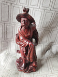 Hand Carved Asian Inspired Man Figurine (A)