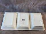 Ceramic Snowman 3 Section Tray