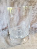 Clear Glass Pedestal Pillar Candle Holder