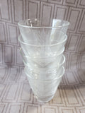 Set of 5 Etched Glass Old Fashioned Whiskey Glasses