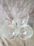 Set of 4 Luigi Bormioli Crystal Wine Glasses
