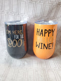 Pair of Halloween Metal Wine Tumblers