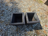 Pair of All-Weather Wicker Planters w/Plastic Inserts