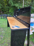8' Craftsman Metal Framed Work Bench W/Detachable Back Pegboard **Read Description ***HEAVY ITEM***READ DETAILS ON PICK UP POLICY***
