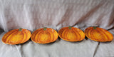 Set of 4 Pier 1 Orange Pumpkin Salad Plates