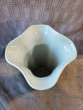 Blue and White Butterfly and Floral Motif Ceramic Vase