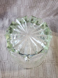 Heavy Etched Clear Glass Champagne Bucket