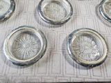 Set of 8 Silverplated Rim Coasters