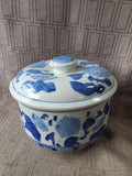Blue and White Ceramic Trinket Jar