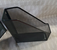 Pair of Wire Mesh Desk Organizers