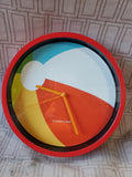 Kikkerland Round Beach Ball Wall Clock