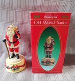 Handcrafted Old World Santa Music Box WORKS