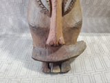 Vintage African Folk Art Wooden Mask