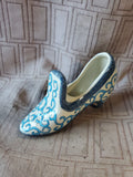 Blue and White Ceramic Shoe Figurine