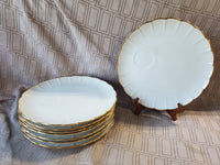 Set of 8 Scalloped Edge Snack Plates