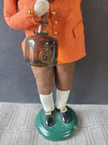 (A) Byers' Choice Carolers Colonial Williamsburg Signed "Man with Wine Jug" Figurine