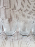 Set of 6 Clear Glass Whiskey Glasses