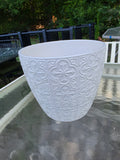 Medium White Ceramic Planter (J)