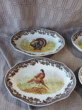 Set of 4 Spode "Woodland" Turkey and Pheasant Pickle Dishes