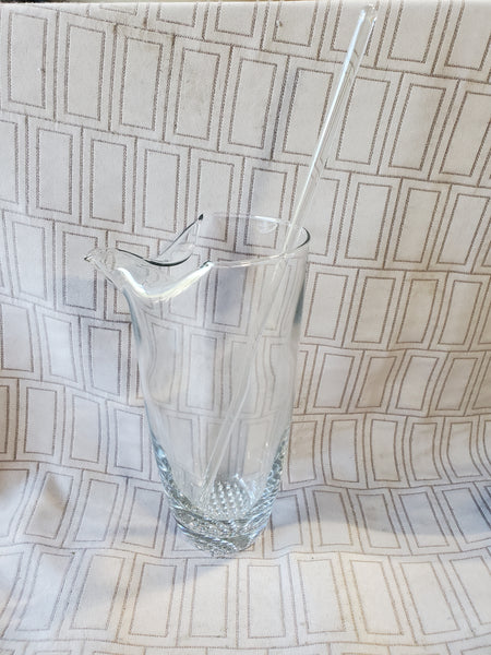 Clear Glass Cocktail Pitcher with Stirrer