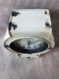Distressed White Desk Clock WORKS