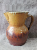 Signed Glazed Pottery Pitcher