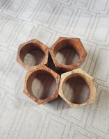 Set of 4 Wooden Napkin Rings
