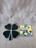 Pair of Irish Themed Stained Glass Suncatchers