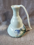 Signed Glazed Pottery Oil Lamp